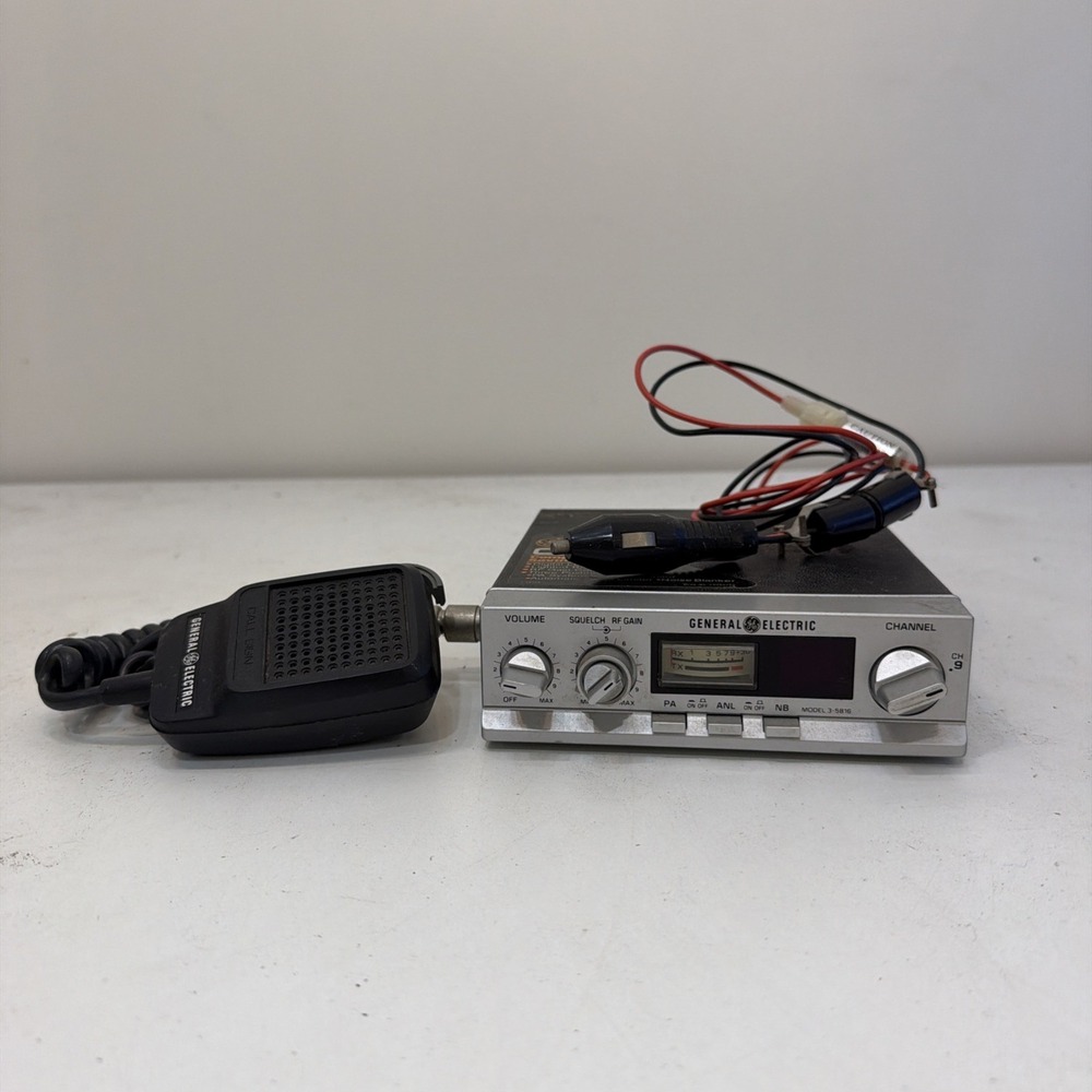 Vintage GENERAL ELECTRIC 40-Channel AM Transceiver CB Radio 3-5816A